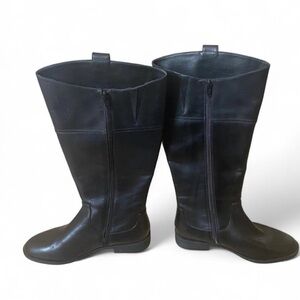 Vionic Leather Black High Boots